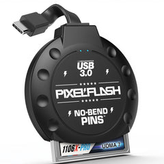 CF Card Reader with Attached USB-C Cable - Black