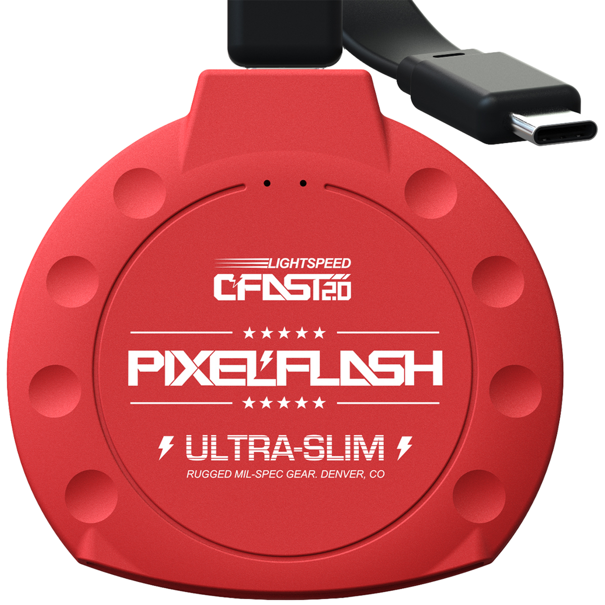 CFast Card Reader with USB-C Cable - Red