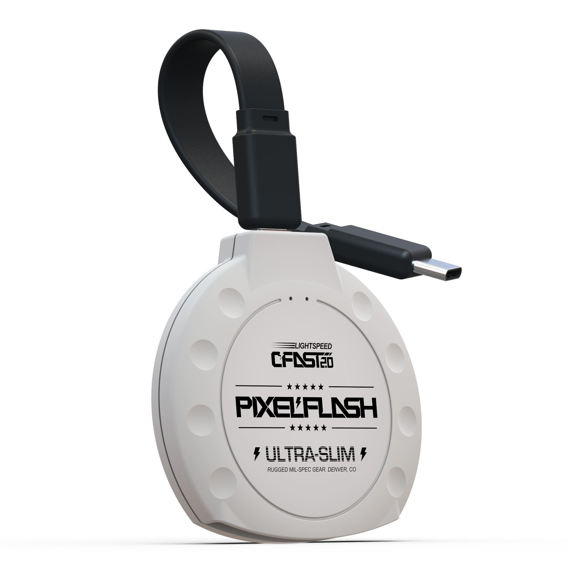 CFast Card Reader with USB-C Cable - White