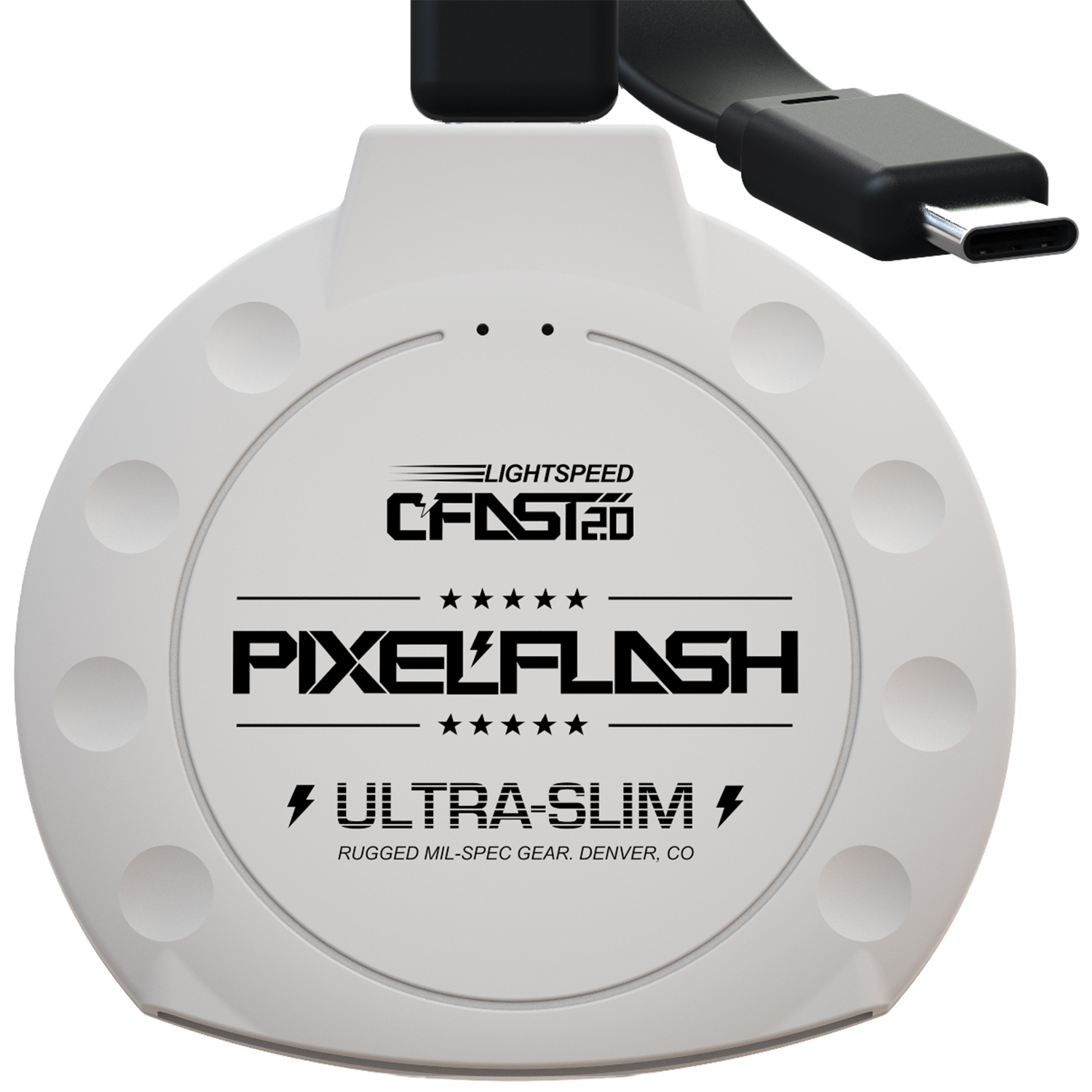 CFast Card Reader with USB-C Cable - White