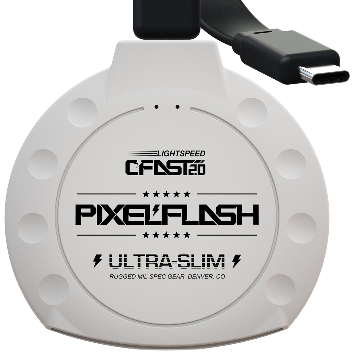 CFast Card Reader with USB-C Cable - White