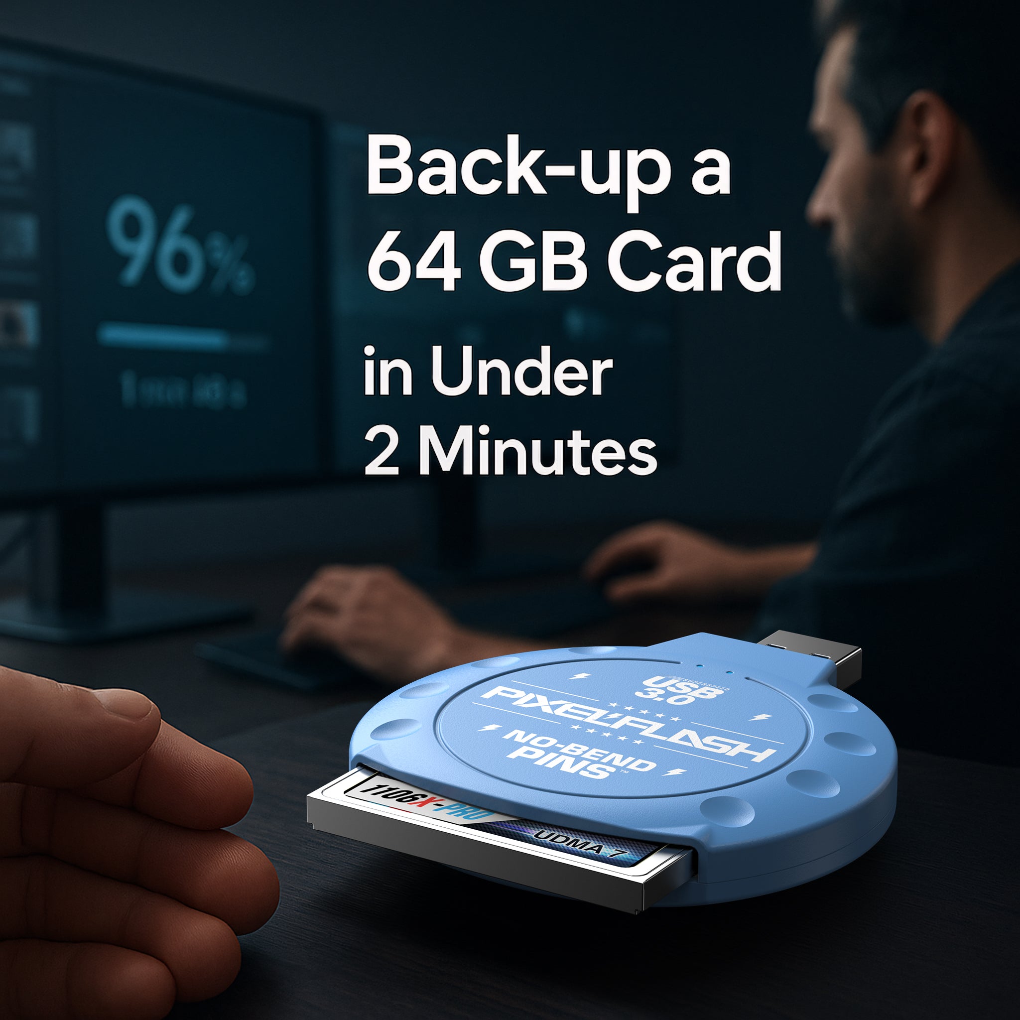 CF Card Reader Classic - Blue