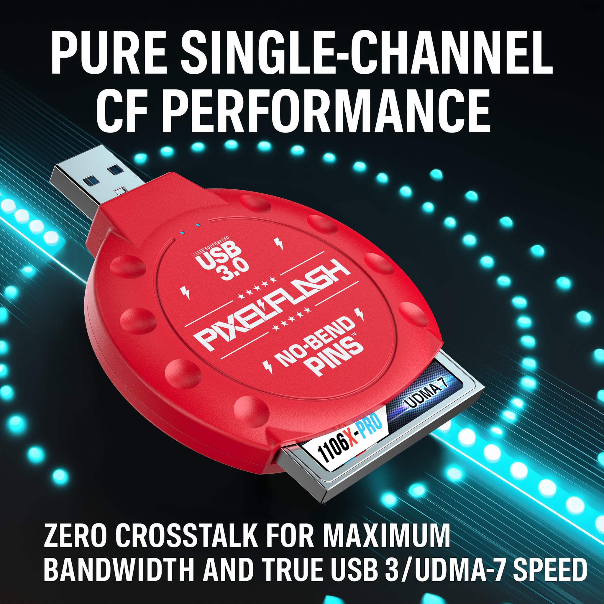 CF Card Reader Classic - Red