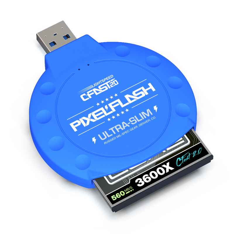 CFast 2.0 Ultra Slim Card Reader / Writer 500MB/S SATA III - in Blue Color