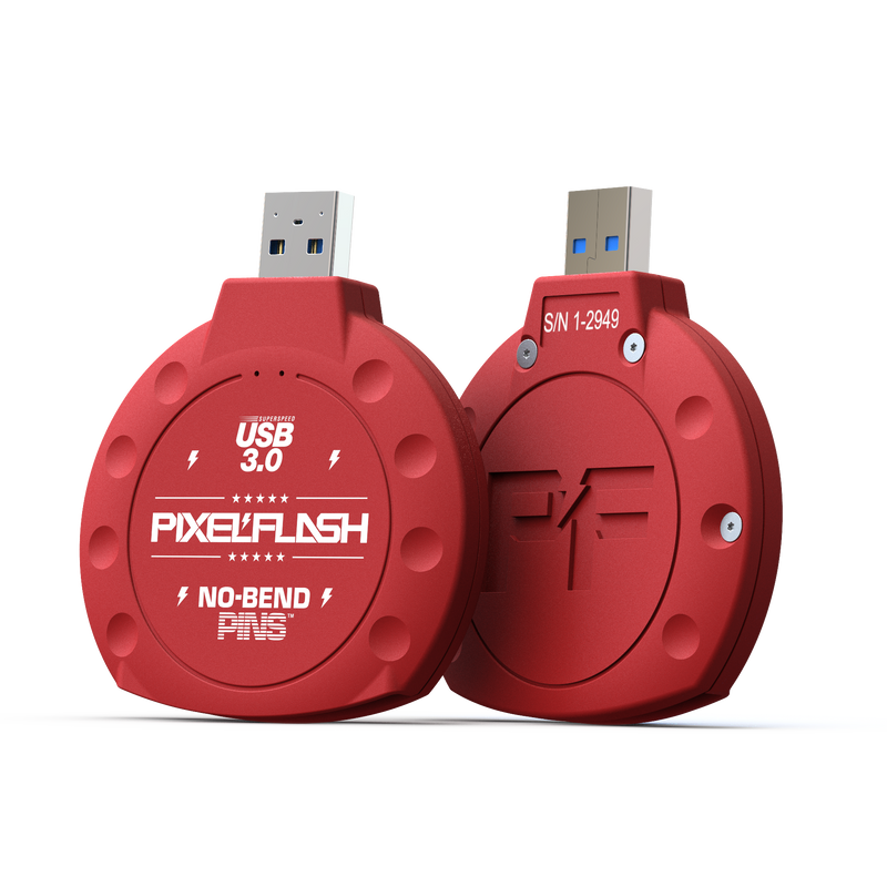 No-Bend Pins™ USB 3 | Classic CF Reader - in Red Color