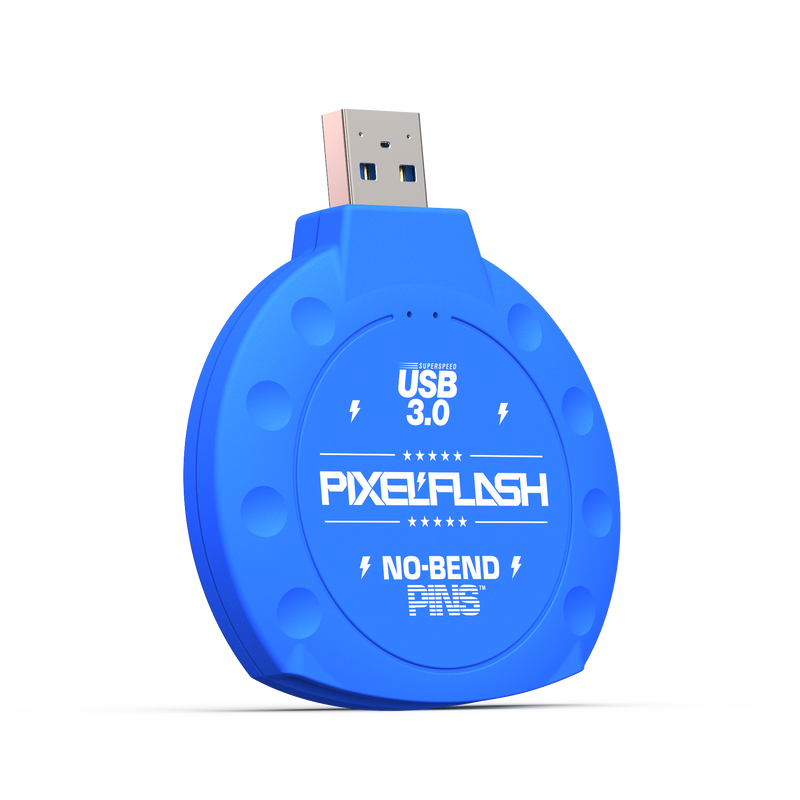 No-Bend Pins™ USB 3 | Classic CF Reader - in Blue Color