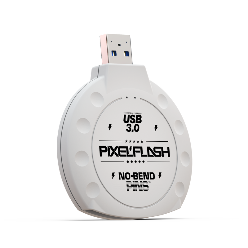 No-Bend Pins™ USB 3 | Classic CF Reader - in White Color