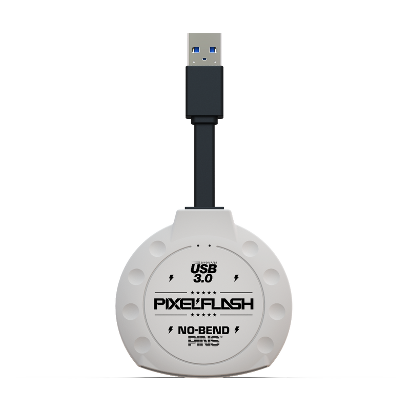 No-Bend Pins™ 1" Cabled | USB 3 | CF Reader | White Color